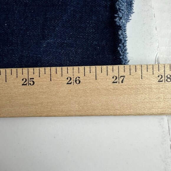 Zara Jean Women 31x27* Marine Straight High Rise Wide Leg Dark Blue Denim Tag 10 - Picture 12 of 16